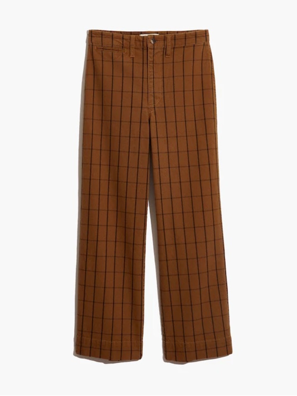 Madewell Slim Emmett Eberhart Plaid Cropped Wide-Leg Pants Size 29 NWT